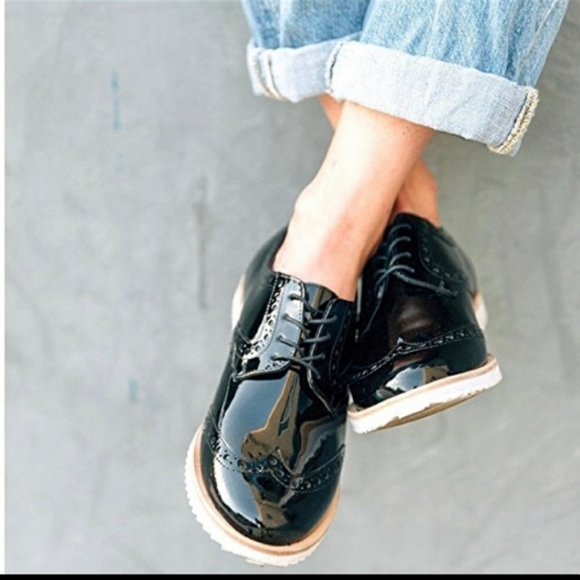 Anthropologie Shoes - Patent Leather Boyfriend Oxfords